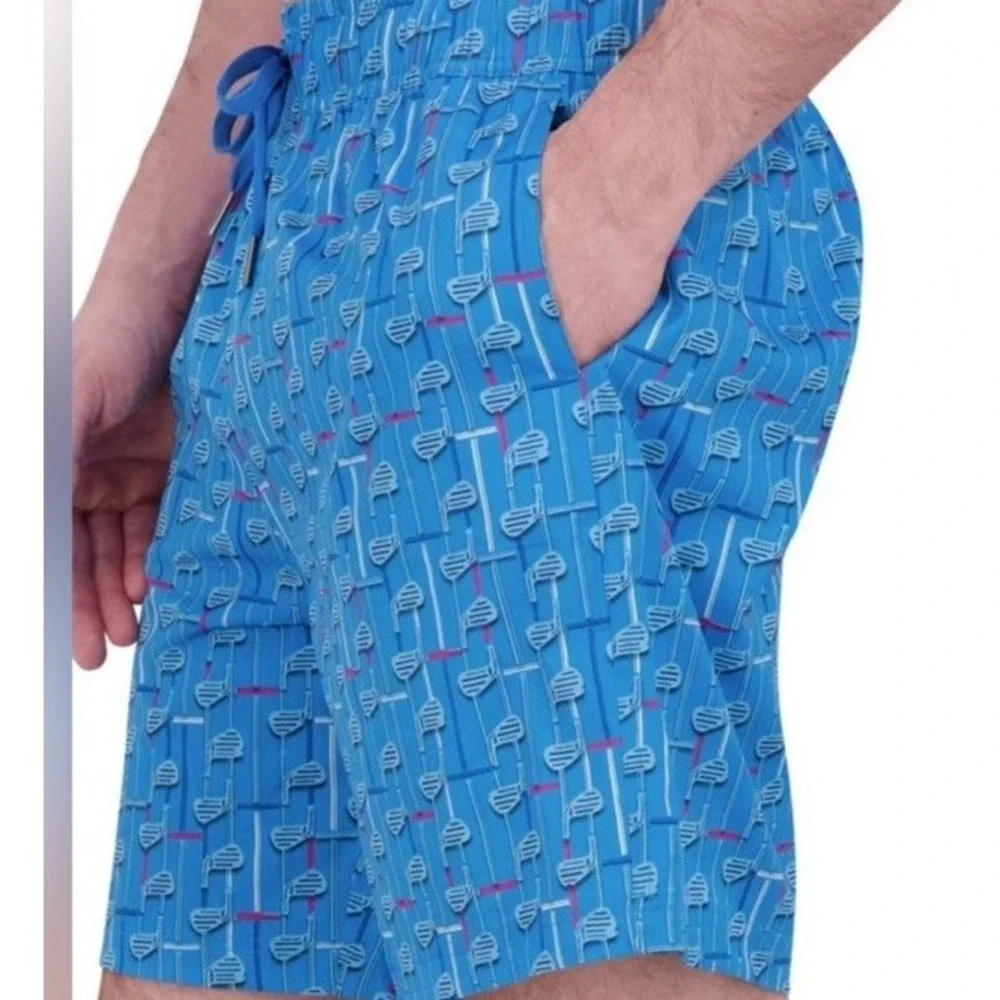 New $79 Robert Graham Men's Quick Dry Golf Clubs Swim‎ Board Shorts Lined  7